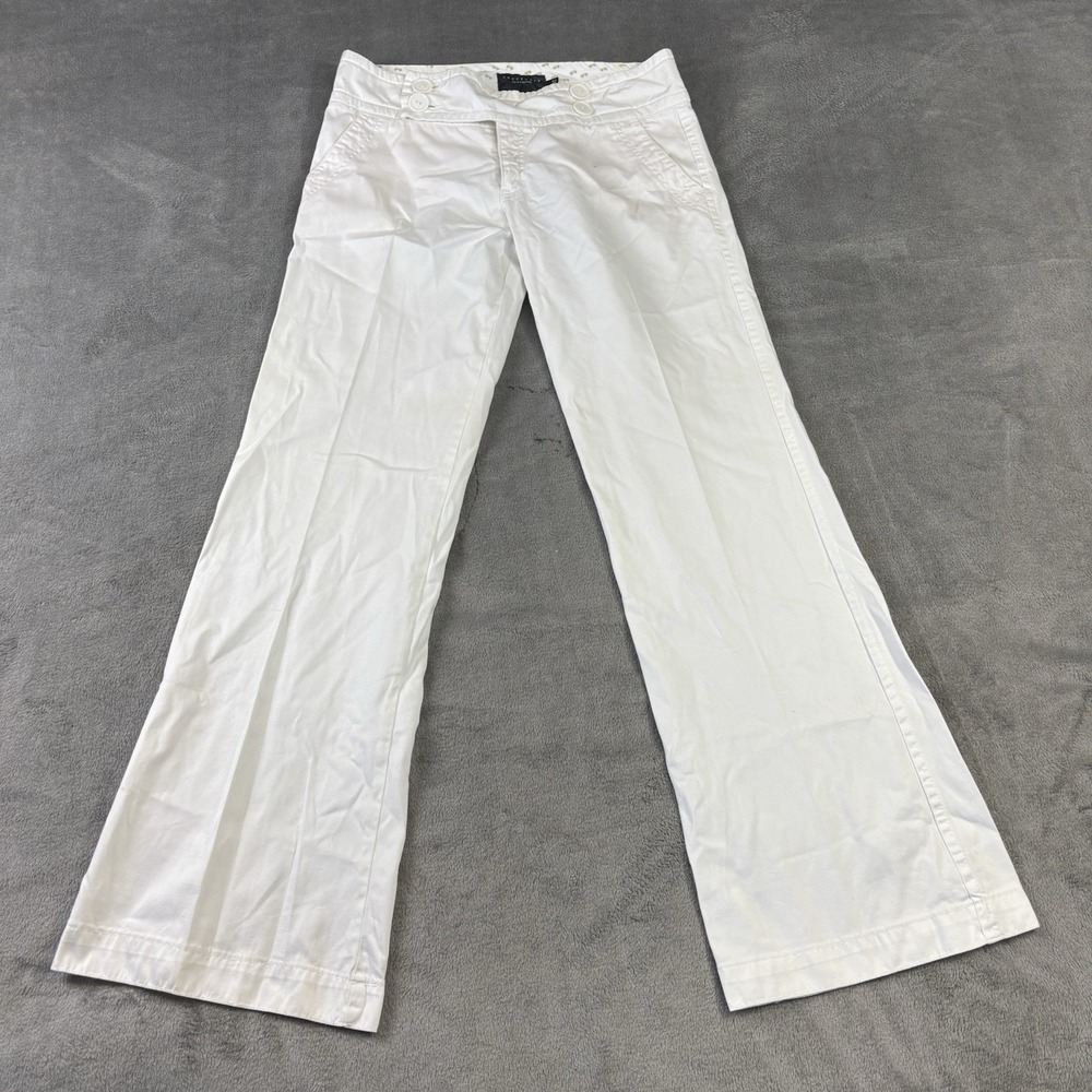 Sanctuary Clothing Flare Pant Womens 30 Los Angeles White Nautical Preppy USA‎